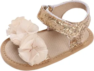 Baby Toddler Sandals Infant Girls Boys Shoes Soft Anti-Slip Sole Sneakers Premium Summer Beach Shoes (Khaki, 12=2)