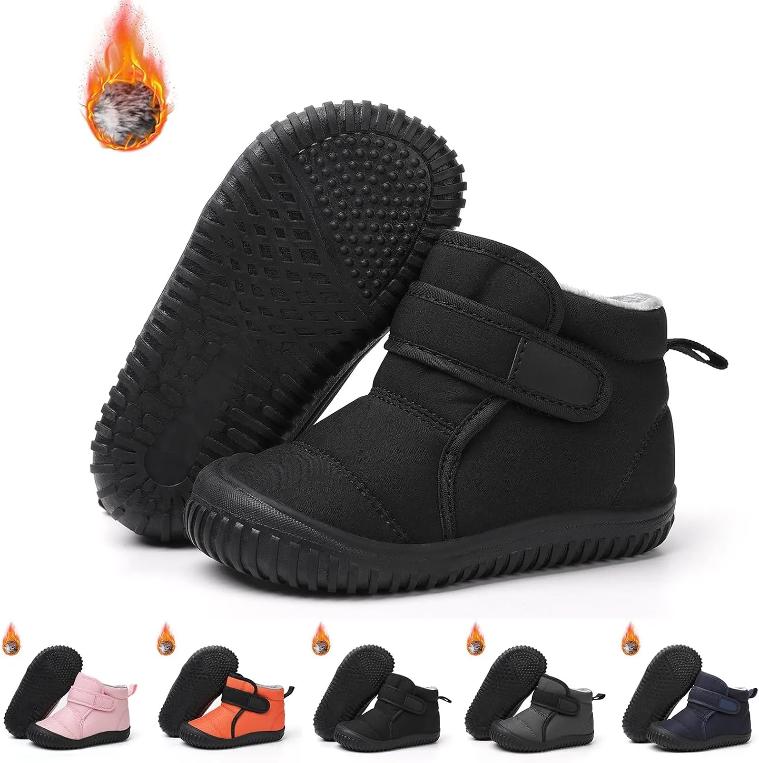 Baby Winter Snow Boots for Infant Boys Girls Toddler Water-esistant Warm ining Soft Sole First Walking Shoes