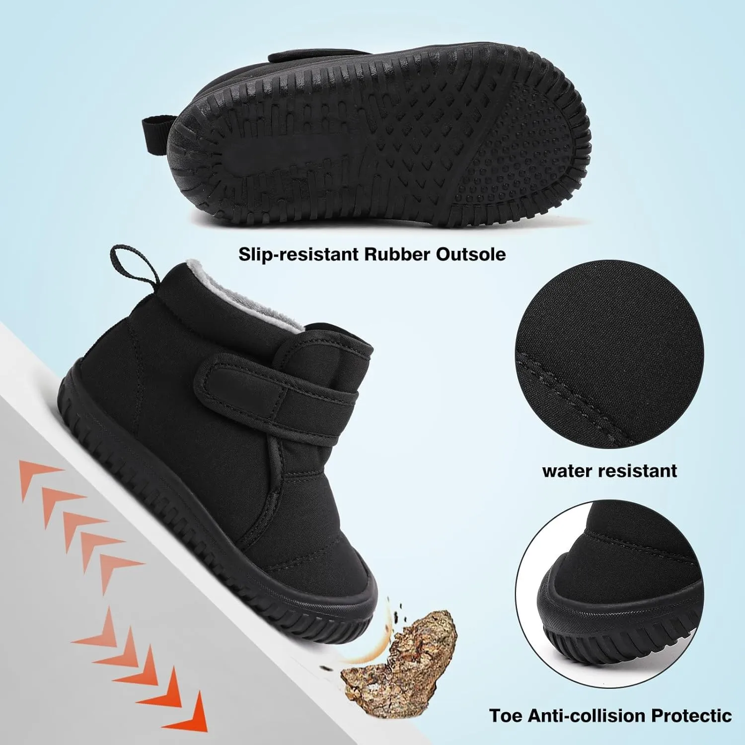 Baby Winter Snow Boots for Infant Boys Girls Toddler Waterproof WalkIng Shoes Soft Sole Anti-Slip Outdoor Booties
