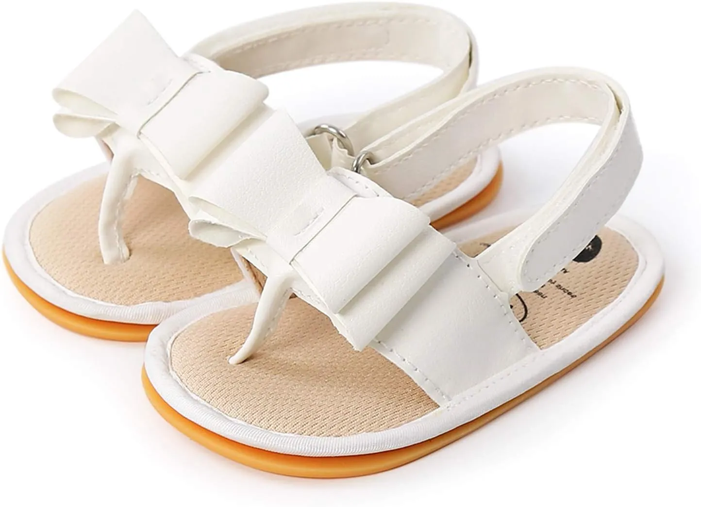 Big Girls Size 5 Sandals Rubber Bow Shoes Walking Soft Flat Non-Slip Sole Baby Sandals Boys Baby Booties Snaps