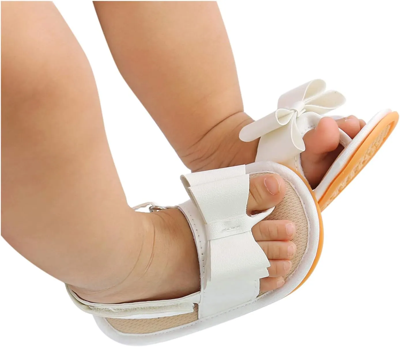Big Girls Size 5 Sandals Rubber Bow Shoes Walking Soft Flat Non-Slip Sole Baby Sandals Boys Baby Booties Snaps