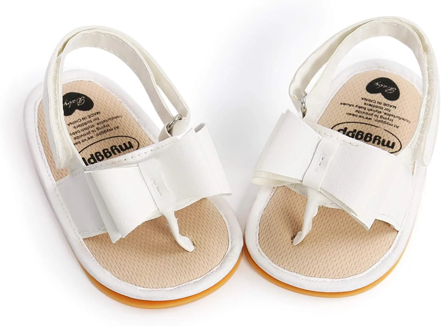 Big Girls Size 5 Sandals Rubber Bow Shoes Walking Soft Flat Non-Slip Sole Baby Sandals Boys Baby Booties Snaps