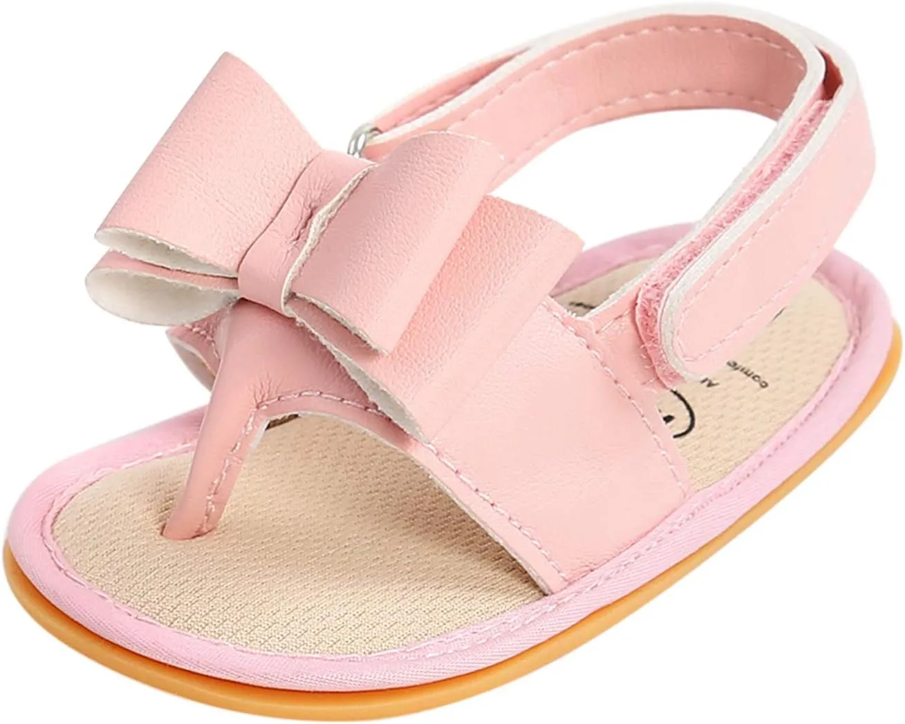 Big Girls Size 5 Sandals Rubber Bow Shoes Walking Soft Flat Non-Slip Sole Baby Sandals Boys Baby Booties Snaps