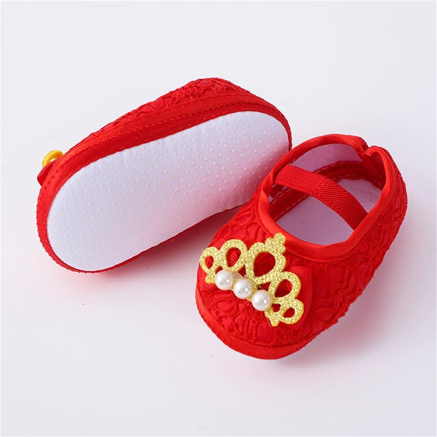 Big Kids Moccasins Baby Shoes Fashion Soft Sole Toddler Shoes Pearl Dress Flower Princess Shoes Girls Winter Slippers