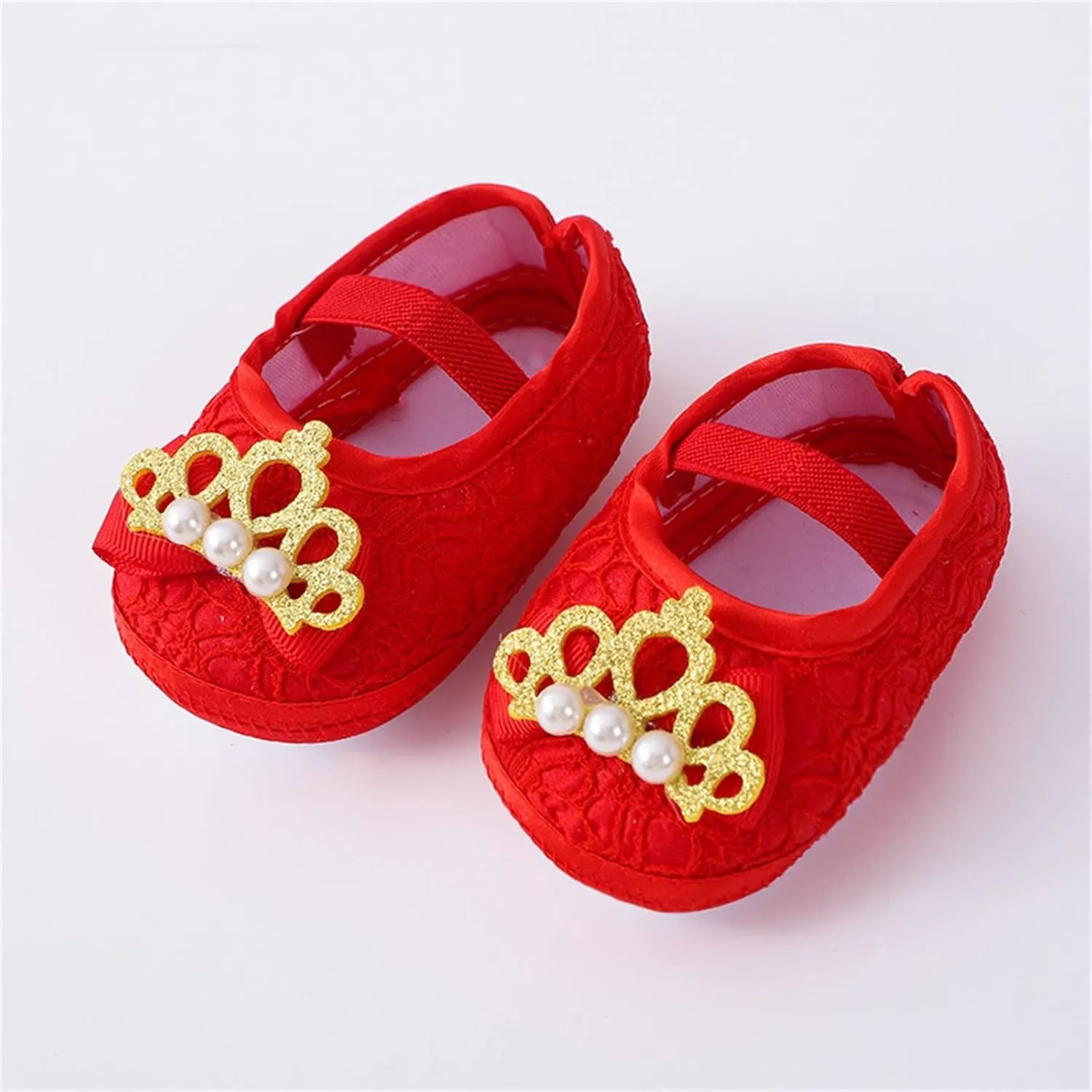 Big Kids Moccasins Baby Shoes Fashion Soft Sole Toddler Shoes Pearl Dress Flower Princess Shoes Girls Winter Slippers