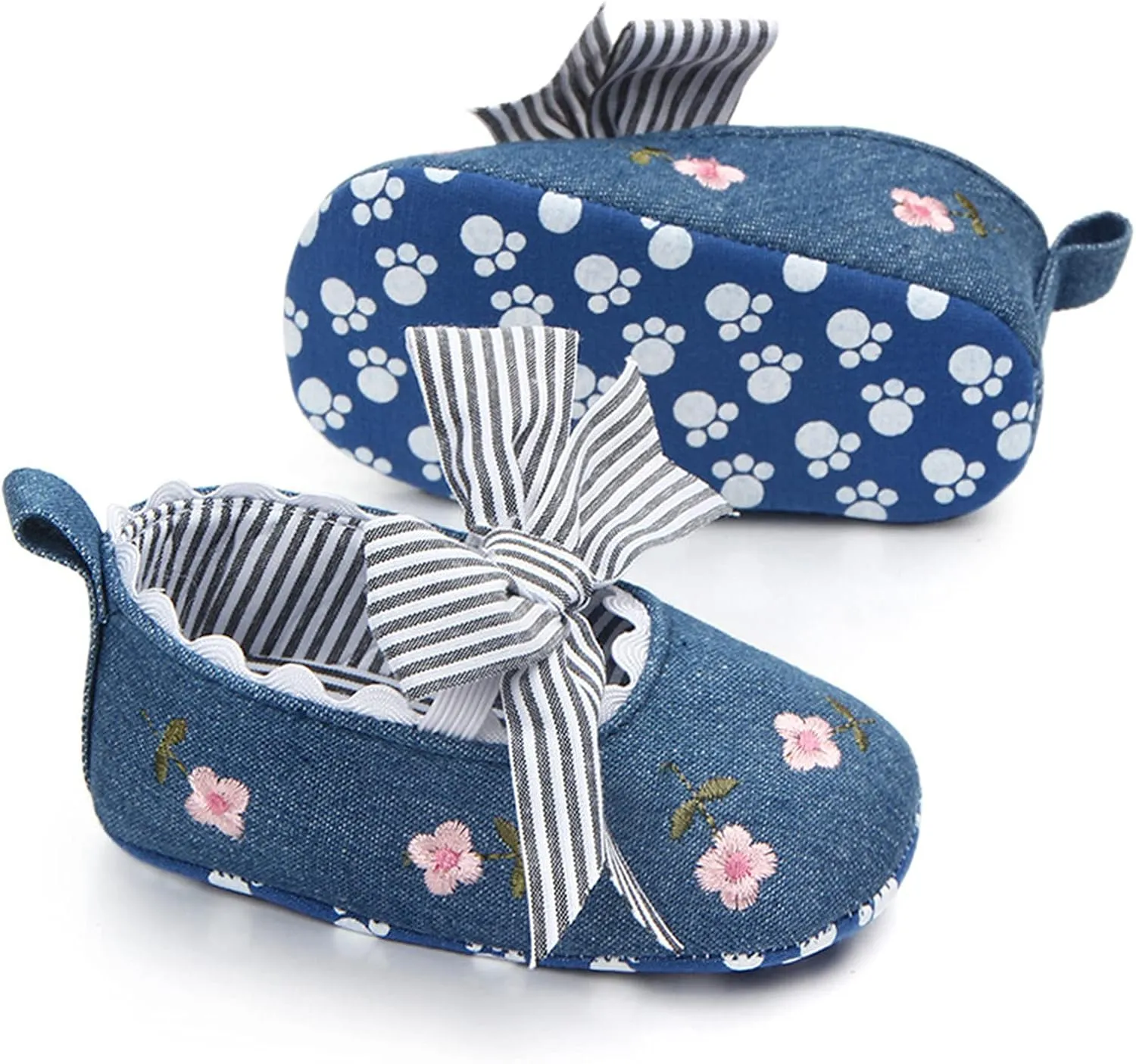Boy Slip on Soft Shoes Floral Sandals Girls Shoes Bow Non-Slip First Baby Walking Soft Baby Size 2 Boys Shoes