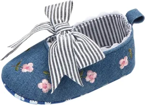 Boy Slip on Soft Shoes Floral Sandals Girls Shoes Bow Non-Slip First Baby Walking Soft Baby Size 2 Boys Shoes