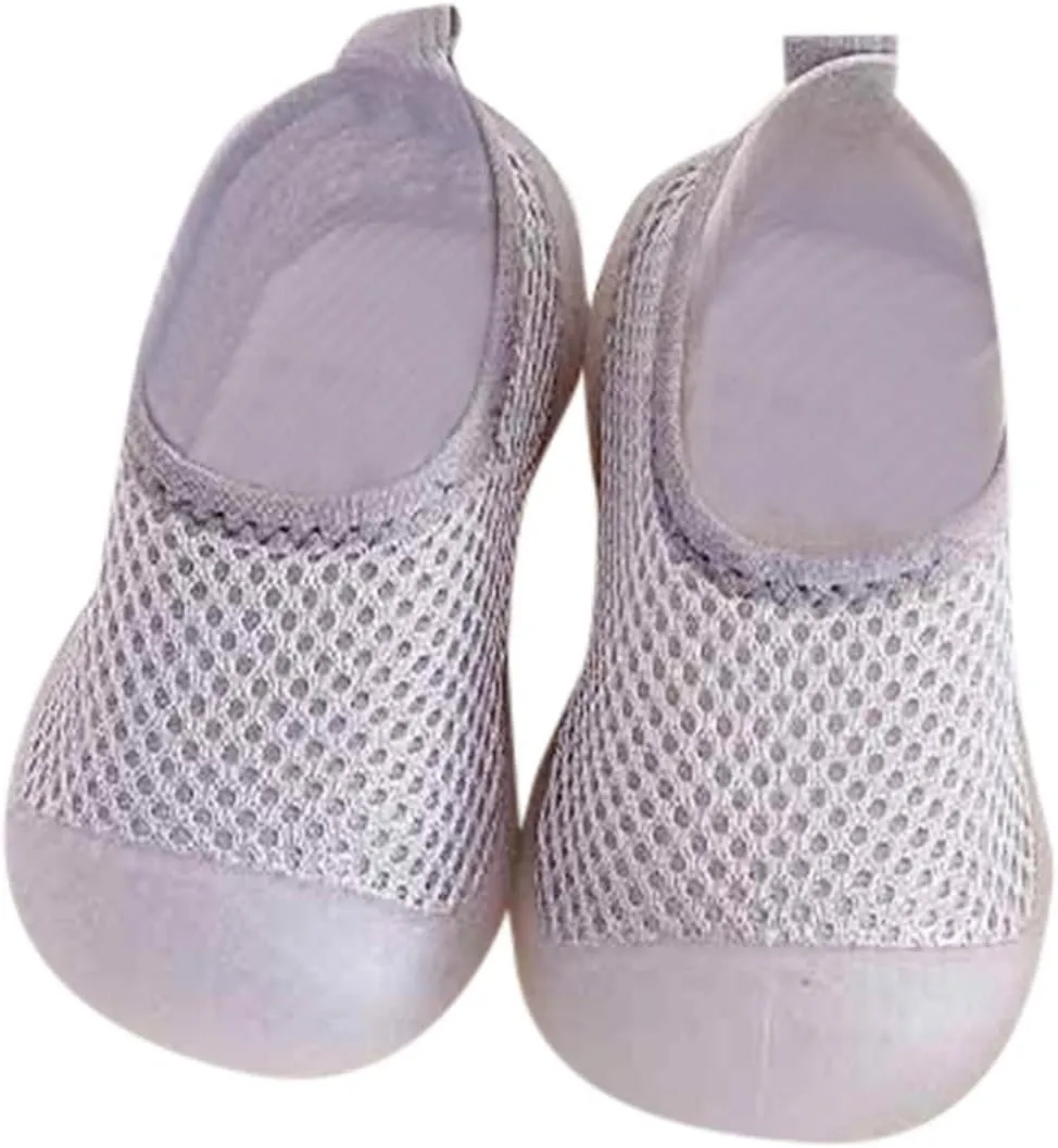 Boys Girls Low Heel Shoes Toddler Kids Infant Newborn Baby Boys Girls Summer Shoes Solid Soft Soles (Grey, 26 Toddler)