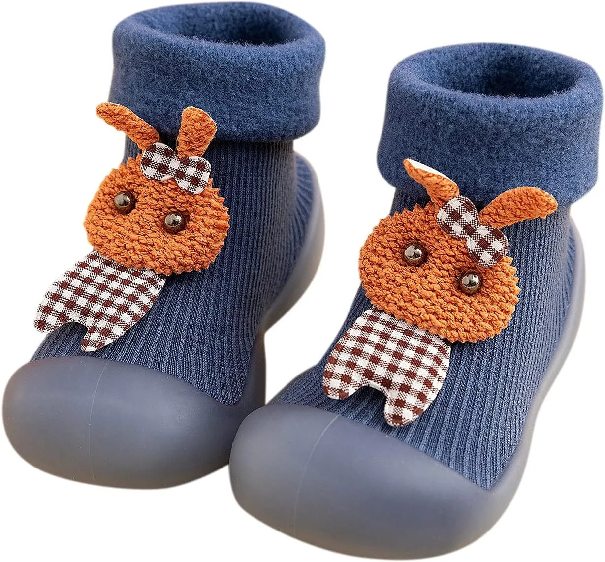 Boys Slip on Shoe Kids Toddler Baby Boys Girls Solid Warm Knit Soft Sole Rubber Shoes Socks Slipper Stocking Infant Wrestling Shoes
