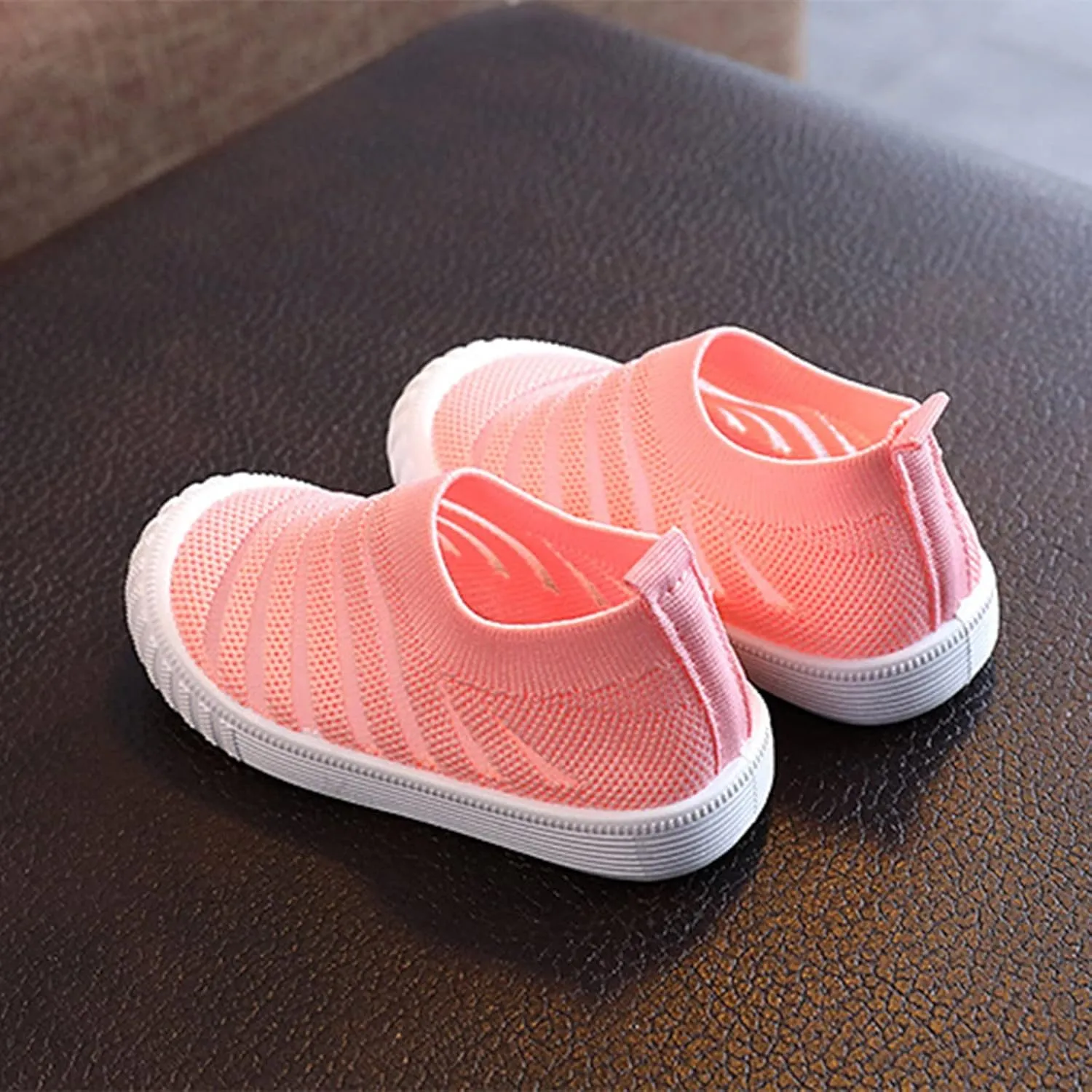 Boys' Sneakers Girls Summer Sneakers Flying Woven Mesh Breathable Comfortable Flat Casual Cute Shoes Black Sneakers