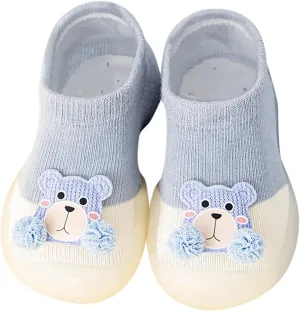 Boys Sport Shoes Toddler Kids Infant Newborn Baby Boys Girls Shoes Cute Cartoon Soft Soles First (Blue, 6-12 Months)
