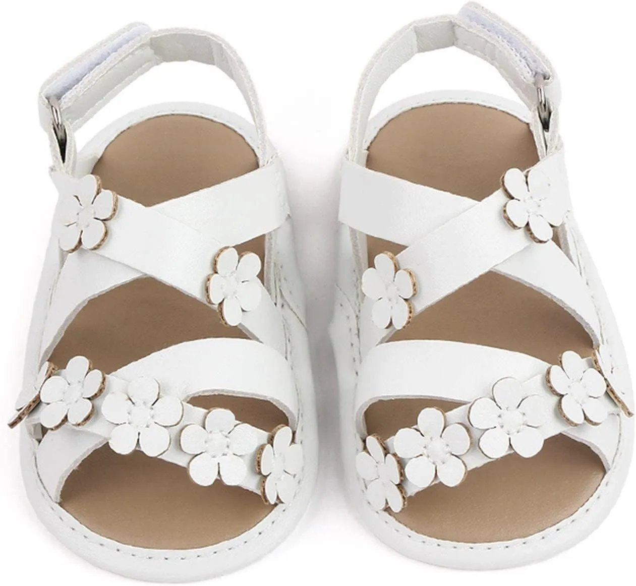 Boys Summer Sandals Infant Summer Girls Sandals Baby Newborn Cute Flowers Walking Flat Shoes Non Slip Baby Shoes