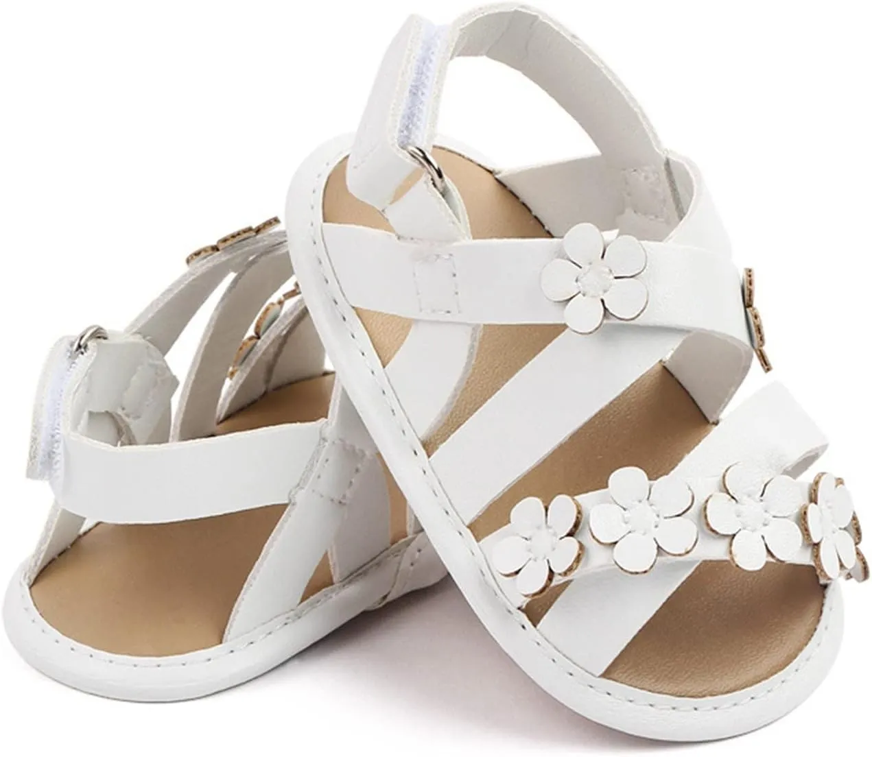 Boys Summer Sandals Infant Summer Girls Sandals Baby Newborn Cute Flowers Walking Flat Shoes Non Slip Baby Shoes