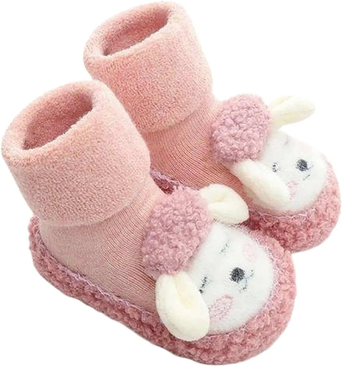 Cartoon Animal Baby Indoor Slipper Cute Boys Girls Winter Warm Anti-Slip Floor Socks Shoes for Infant Toddler First Walking