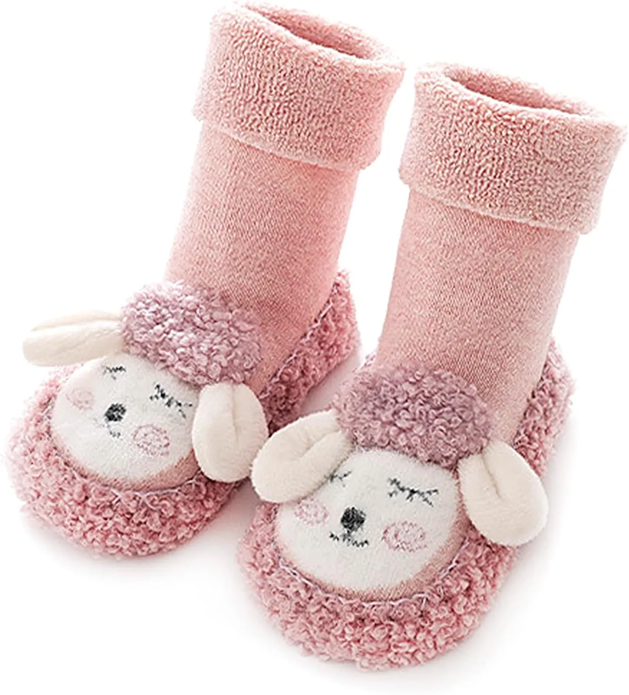 Cartoon Animal Baby Indoor Slipper Cute Boys Girls Winter Warm Anti-Slip Floor Socks Shoes for Infant Toddler First Walking