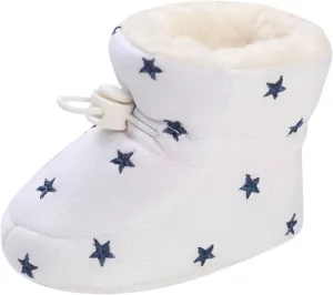 Cartoon Shoes for Baby Soft Sole Shoes Fleece Warm Short Boots Shoes Fashion Printing Non Slip (White, 5 Infant)