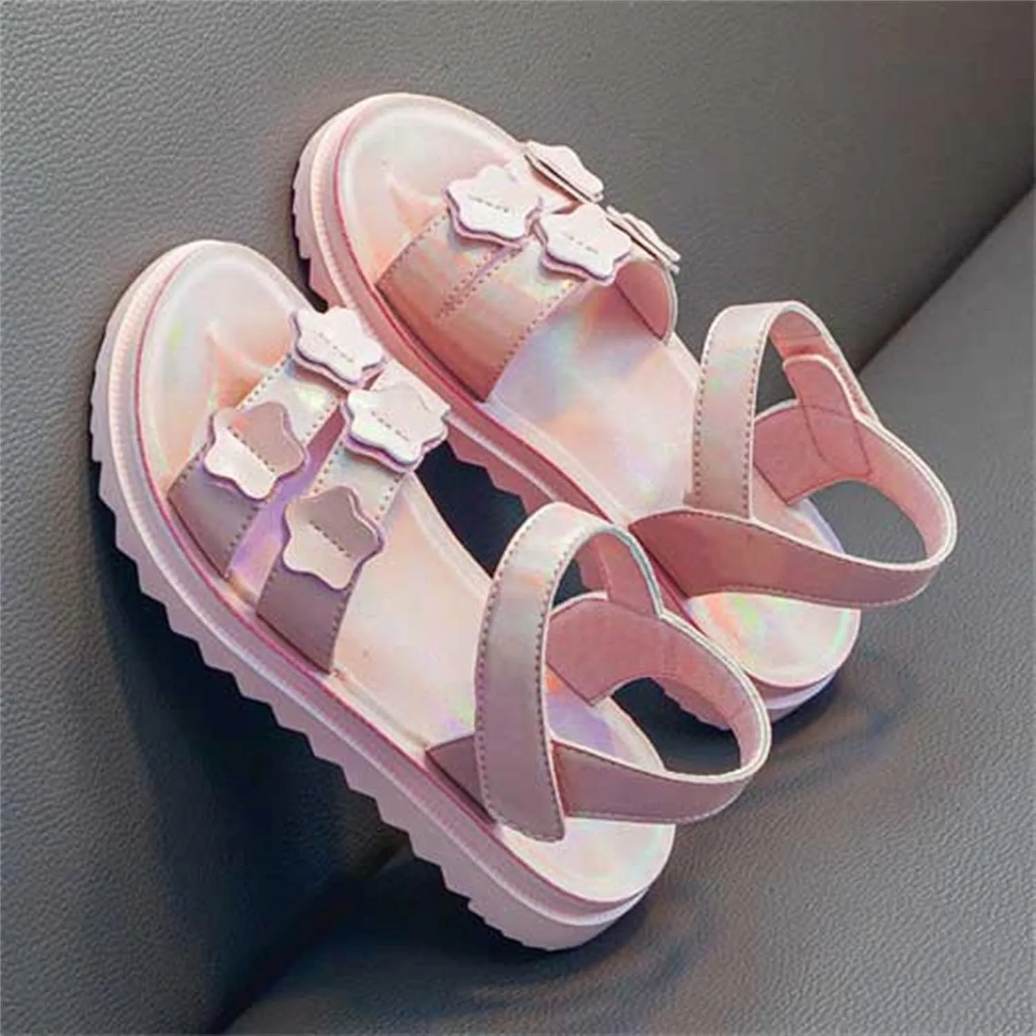 Children Autumn Shoes Toddler Girls Summer Outdoor Closed Toe Soft Rubber Sole Beach Shoes Dress Princess