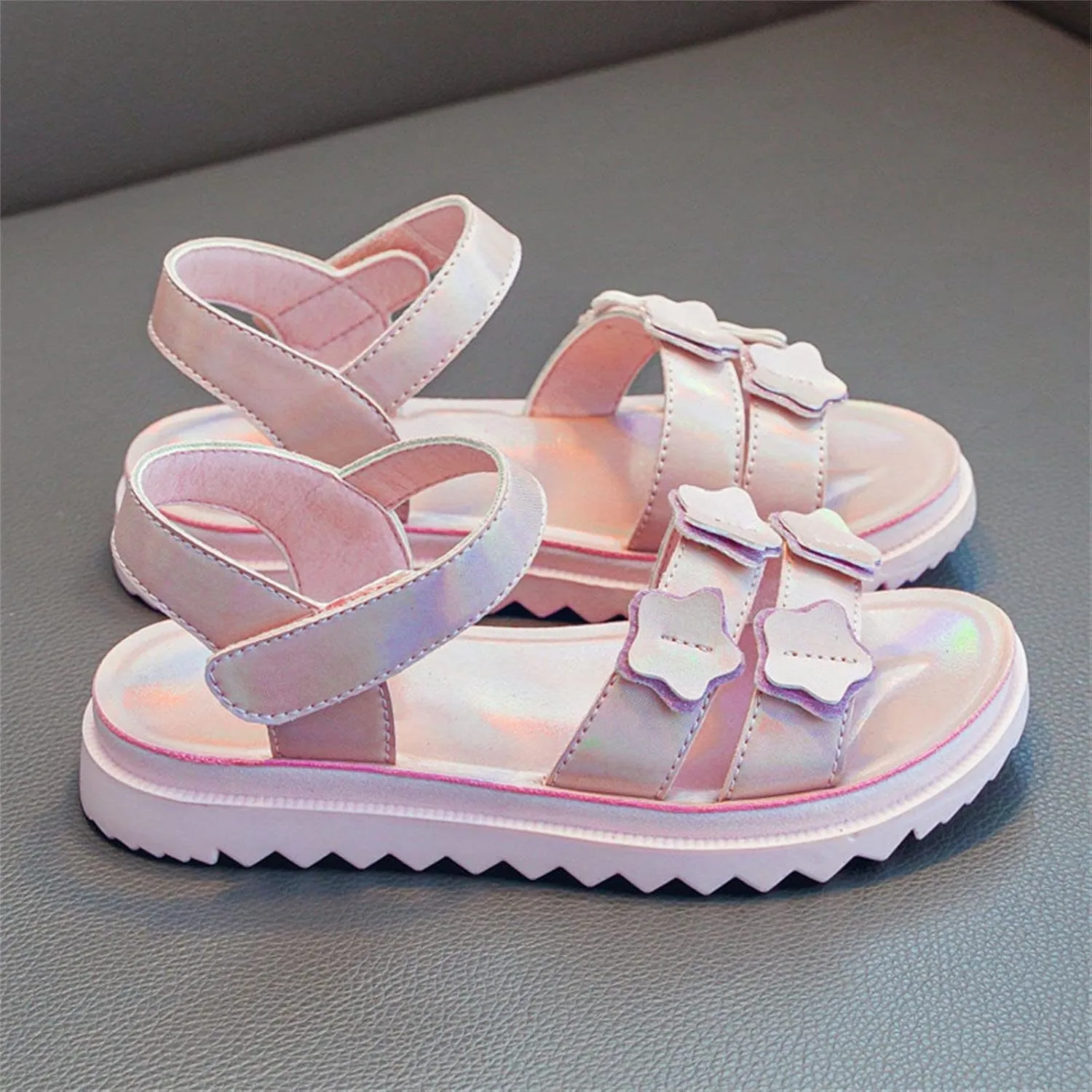 Children Autumn Shoes Toddler Girls Summer Outdoor Closed Toe Soft Rubber Sole Beach Shoes Dress Princess