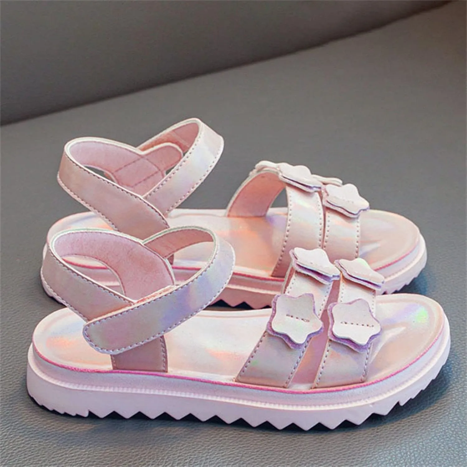 Children Autumn Shoes Toddler Girls Summer Outdoor Closed Toe Soft Rubber Sole Beach Shoes Dress Princess