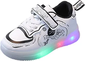 Children Shoes LED Lighting Casual Shoes Boys Girls Students White Cute Soft Sole Sport Little Girl Size 8 Shoes