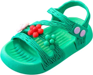 Children Shoes Summer Soft Sole Soft Comfortable Fashion Princess Shoes Large Medium And Small Baby Girl Flat Sandals