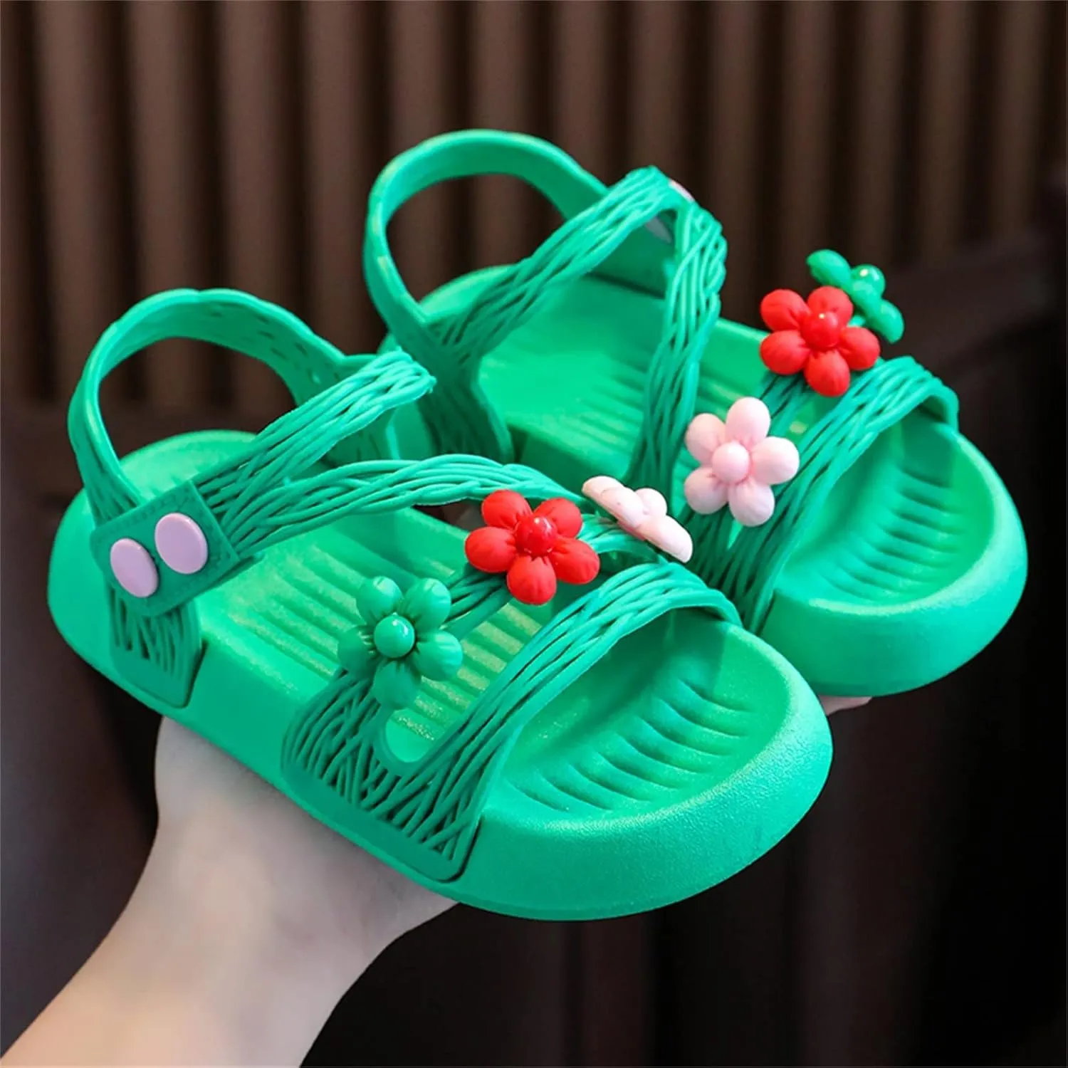 Children Shoes Summer Soft Sole Soft Comfortable Fashion Princess Shoes Large Medium And Small Baby Girl Flat Sandals