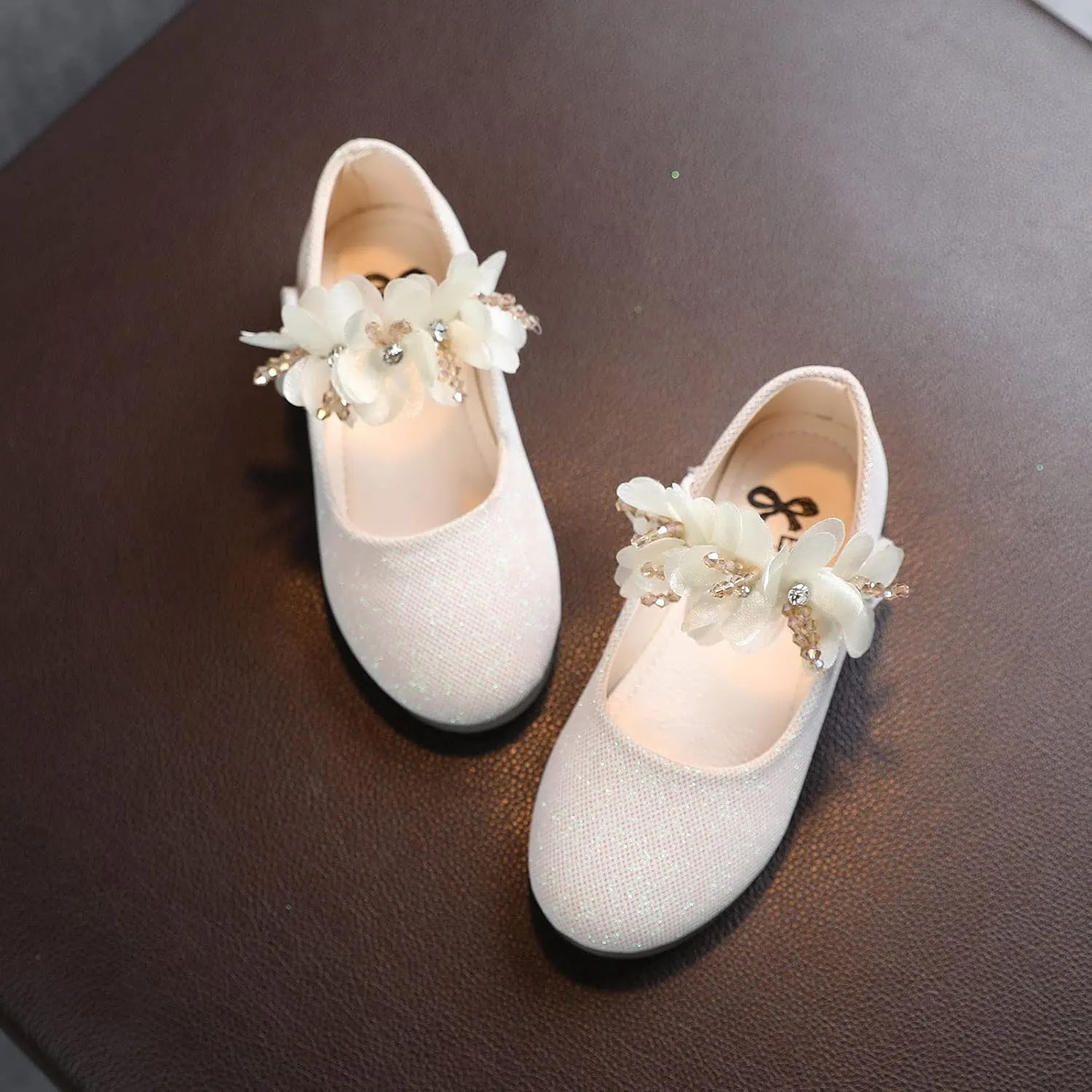 Children Soft Sole Shoes Sandals Toe Baby Dance Toddler Round Kids Princess Infant Shoes Girls Floral Girl's