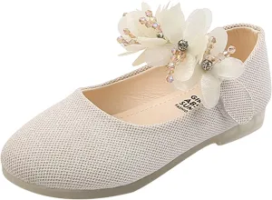 Children Soft Sole Shoes Sandals Toe Baby Dance Toddler Round Kids Princess Infant Shoes Girls Floral Girl's