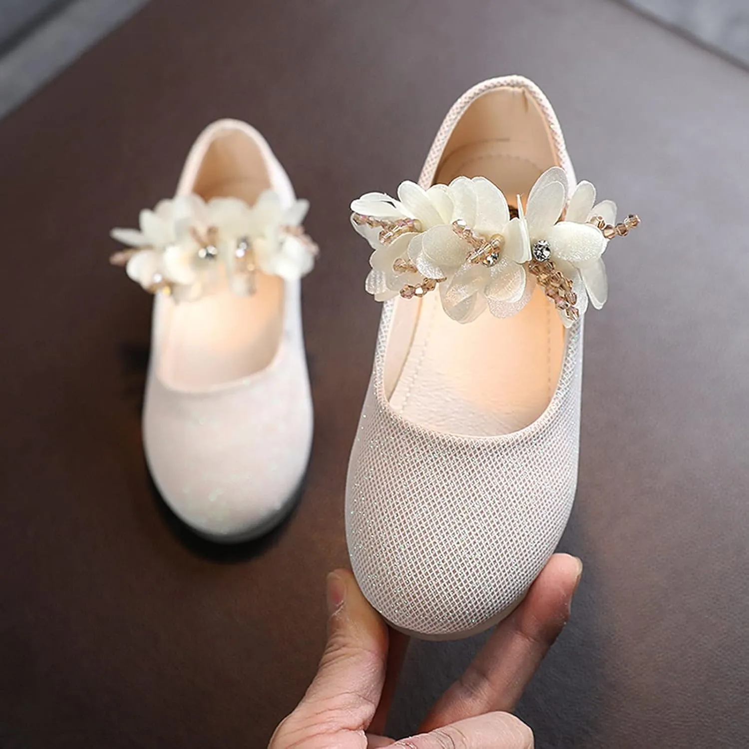 Children Soft Sole Shoes Sandals Toe Baby Dance Toddler Round Kids Princess Infant Shoes Girls Floral Girl's