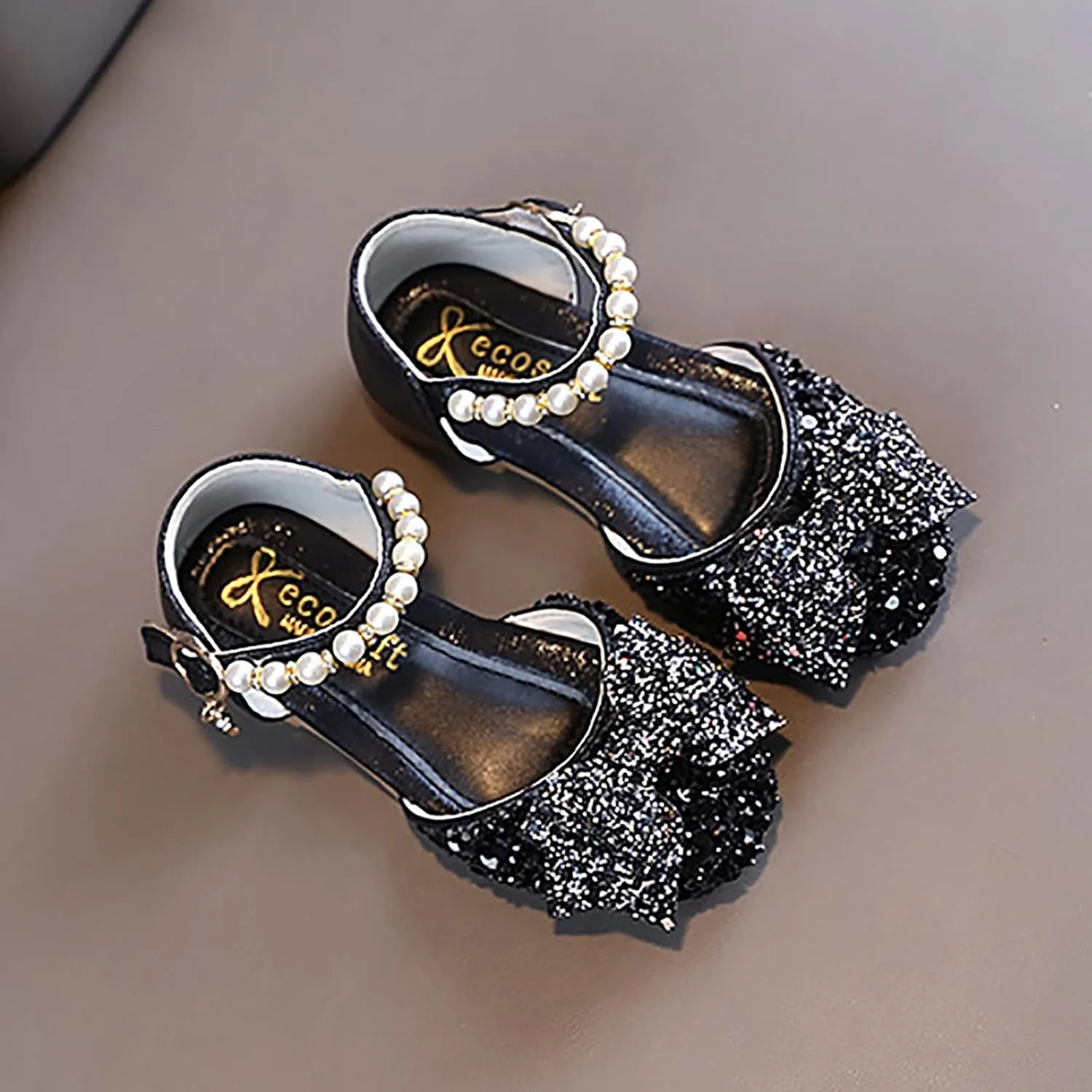 Children Soft Sole Shoes Toddler Baby Casual Princess Dress Shoes Comfortable Flat Outdoor Girls Rhinestones