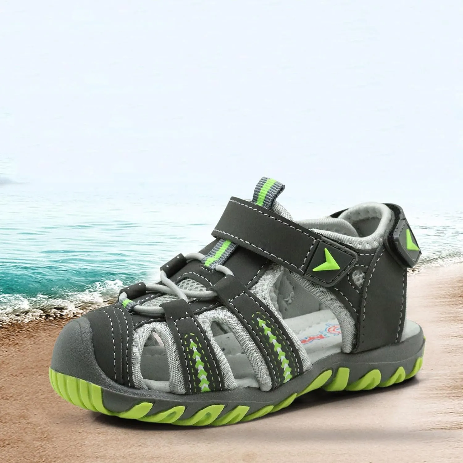 Children's Boys Girls' Soft Sole Open Toe Sports Beach Sandals Front And Rear Bag Non Slip Breathable Beach Shoes