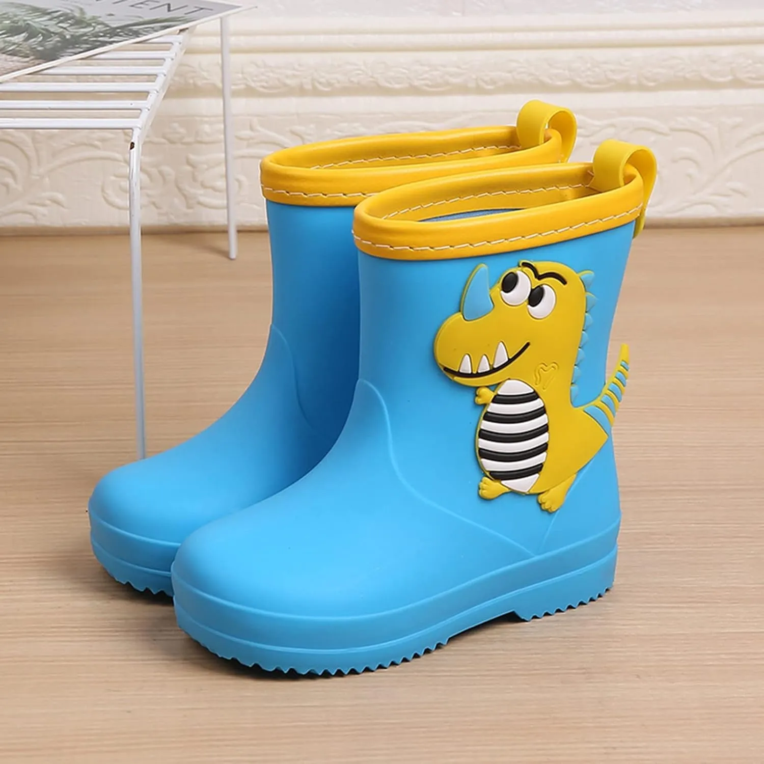Classic Children Rainboots PVC Rubber Children Water Shoes Rain Boots Kids Baby Cartoon Shoes