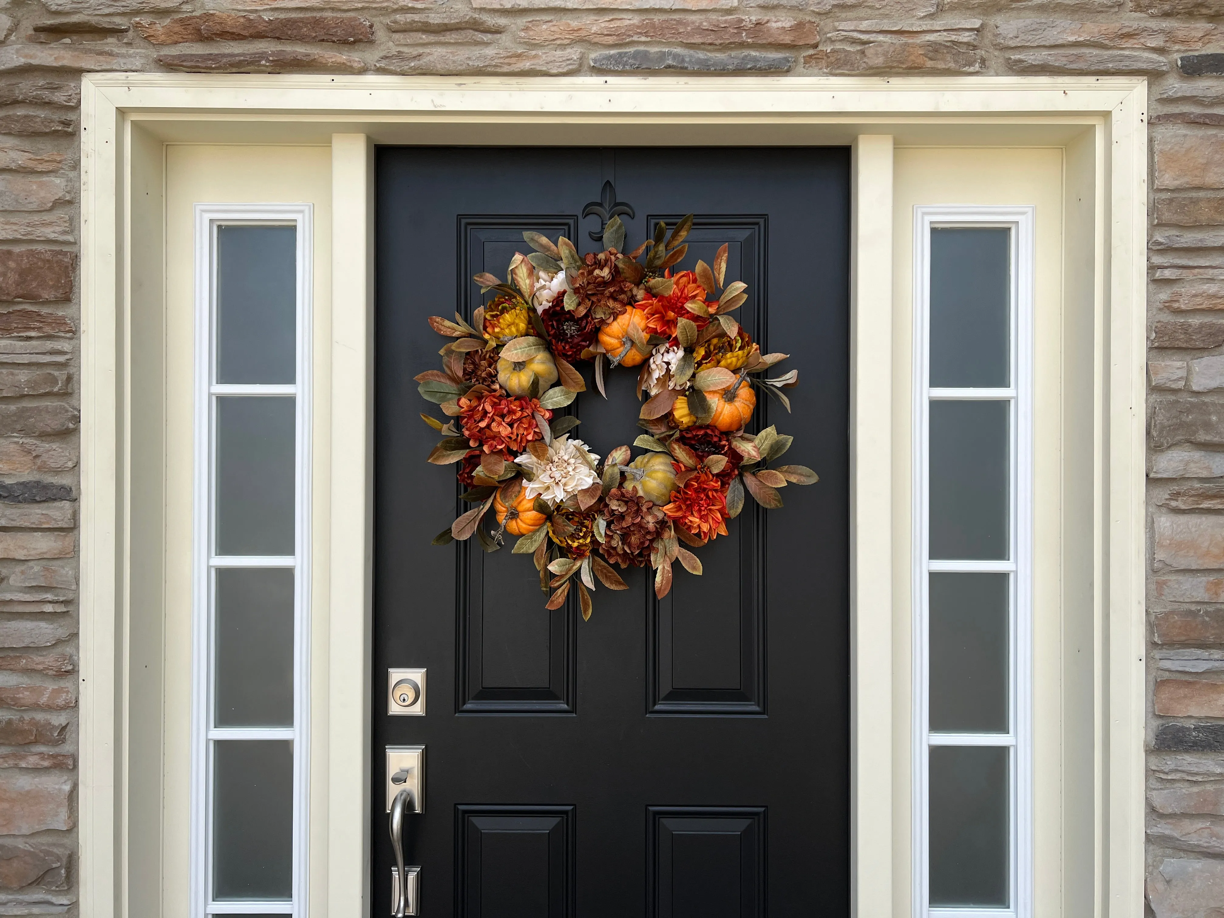 Cozy Fall Pumpkin & Foliage Wreath