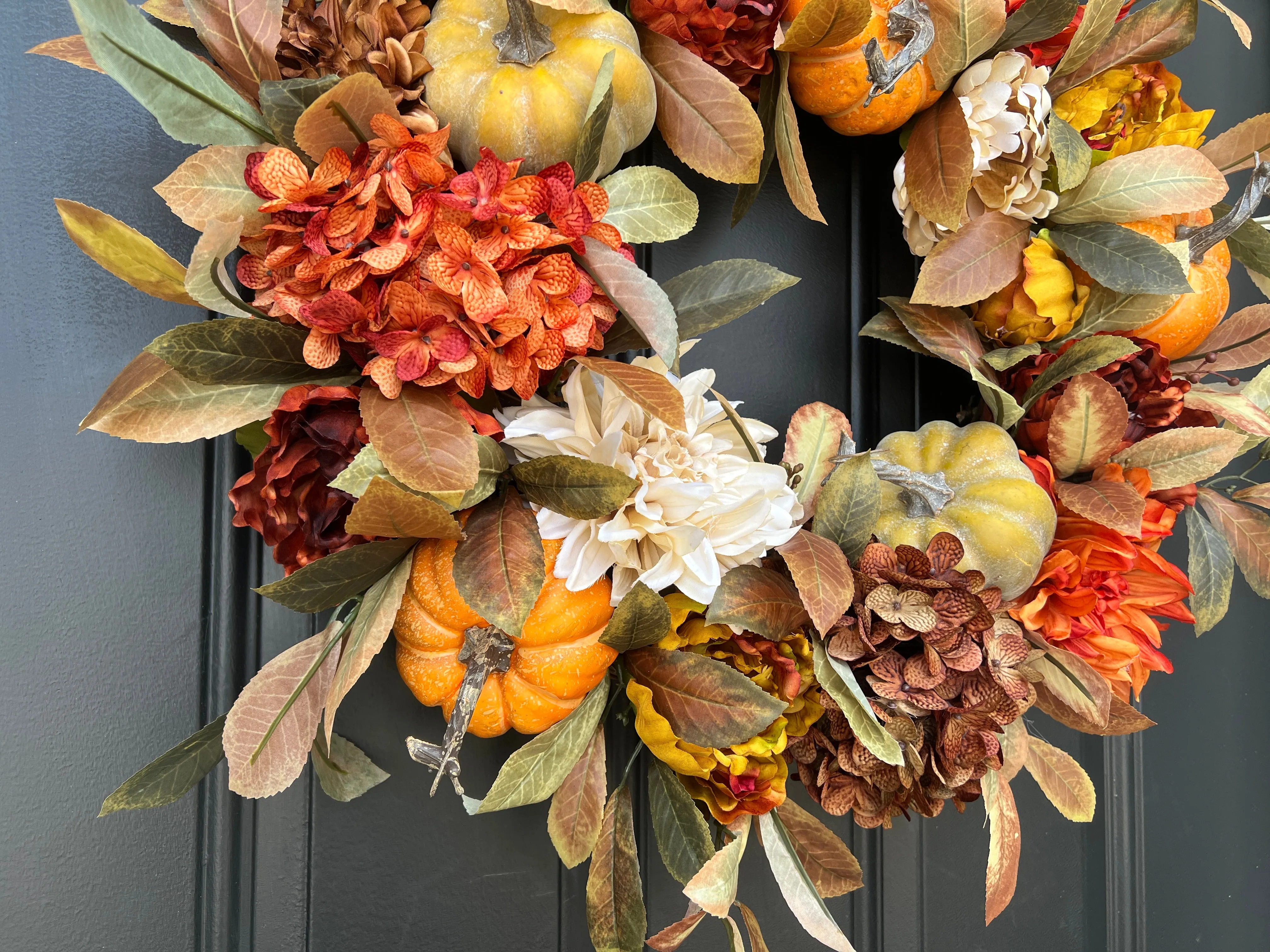 Cozy Fall Pumpkin & Foliage Wreath