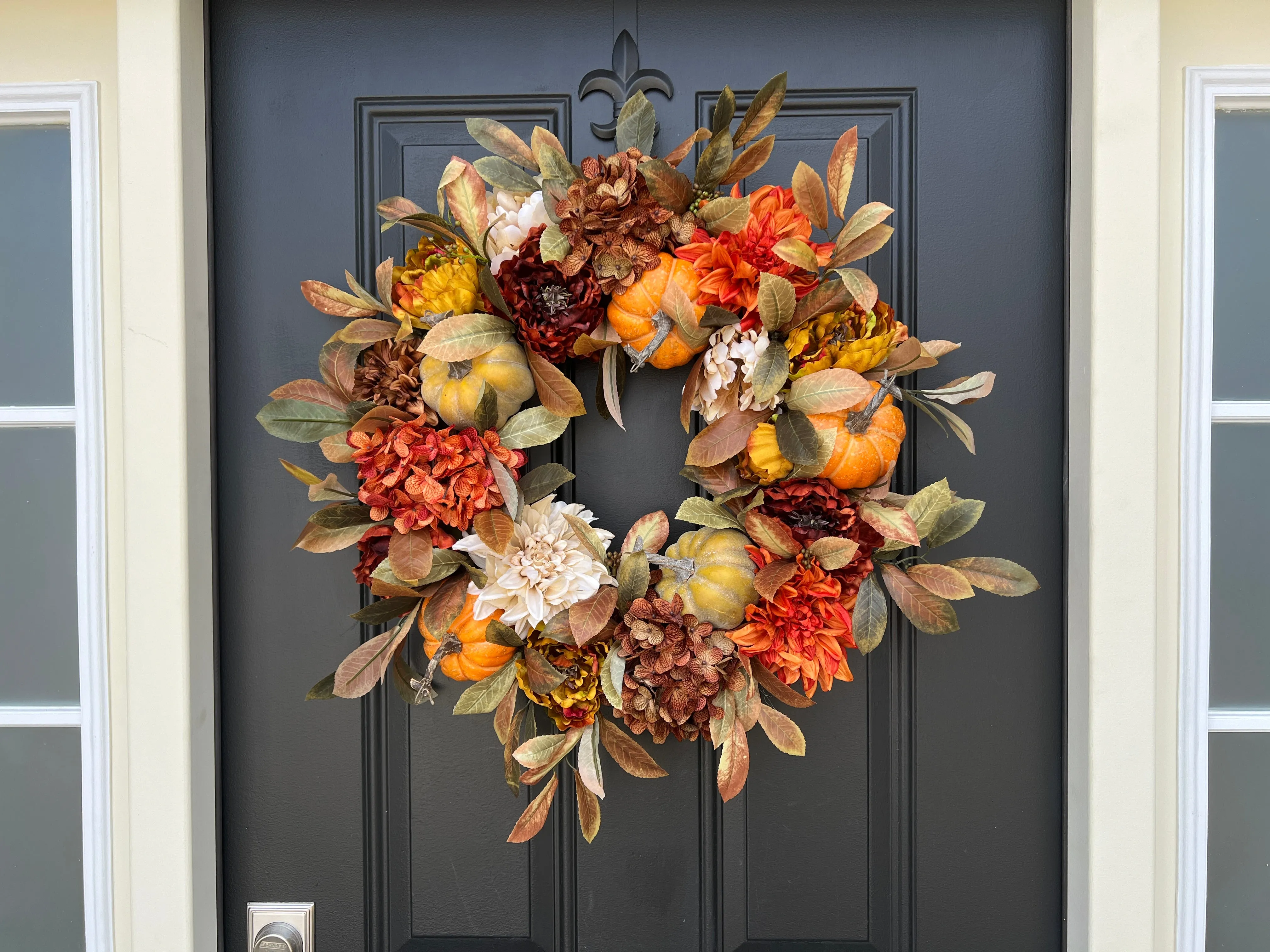 Cozy Fall Pumpkin & Foliage Wreath