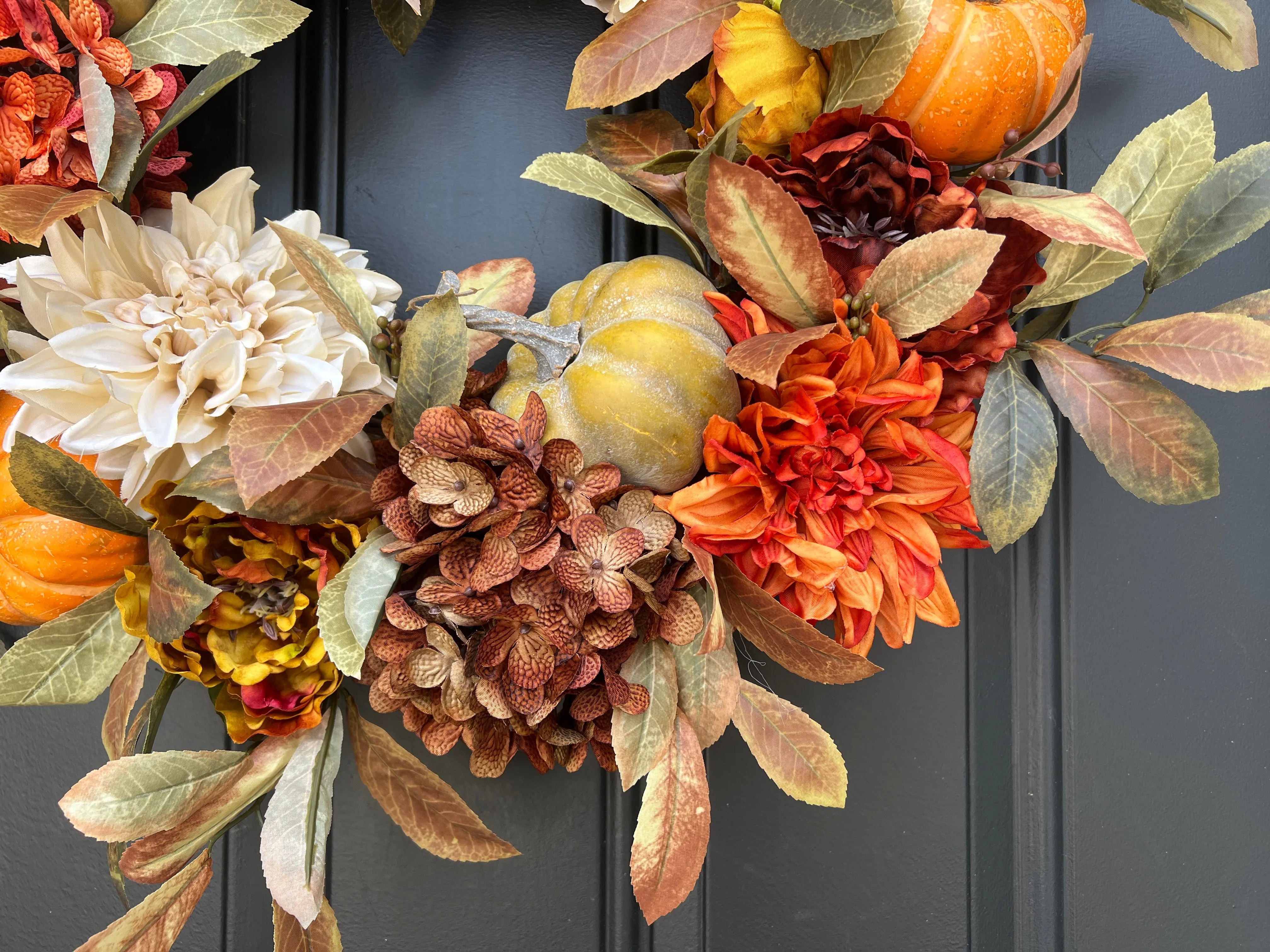 Cozy Fall Pumpkin & Foliage Wreath