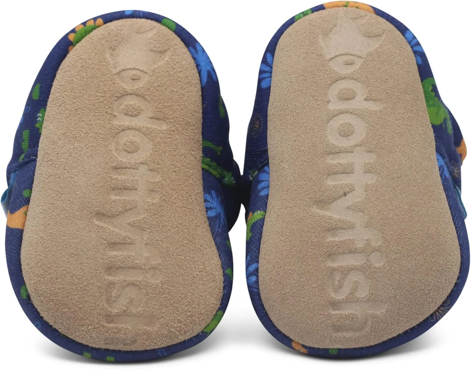 Dotty Fish Fleece Lined Baby Booties - Non-Slip Suede Sole - Warm & Cozy Slippers for Newborns to 24 Months - Perfect Winter Shoes for Babies