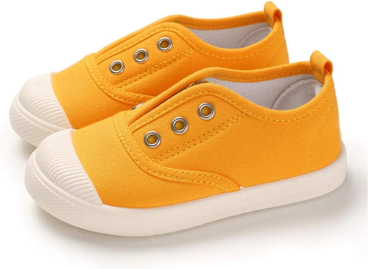 E-FAK Toddler Shoes Boys Girls Canvas Sneaker Slip-On Kids Shoes Light Weight Fashion Casual Running Shoes(Toddle/Little Kids/Baby)