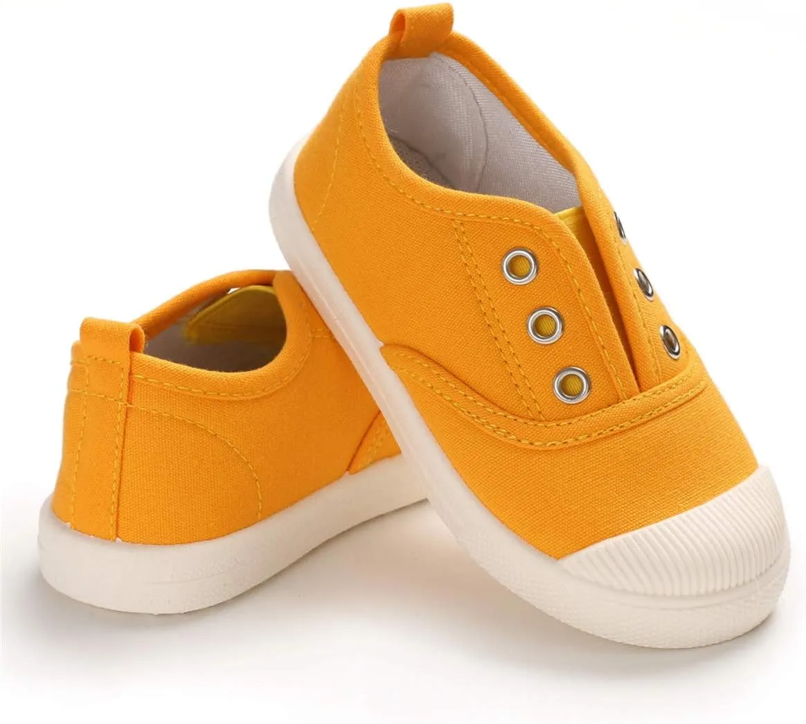 E-FAK Toddler Shoes Boys Girls Canvas Sneaker Slip-On Kids Shoes Light Weight Fashion Casual Running Shoes(Toddle/Little Kids/Baby)