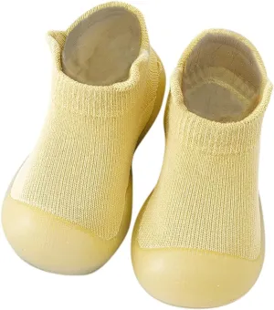 EnJoCho Children Summer Sandals Toddler Kids Infant Newborn Baby Boys Girls Shoes Solid Ruffled Soft Soles (Yellow, 0-6 Months)