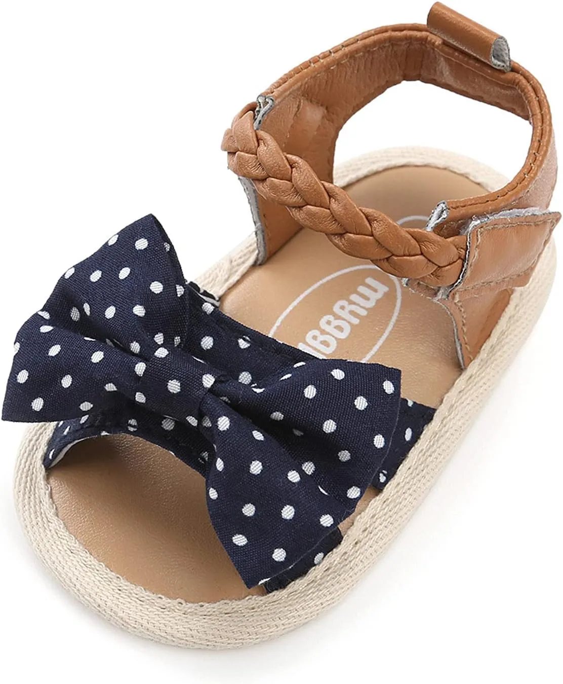 EnJoCho Chldren Non-Slip Shoes Girls Soft Dress Walking Flat Sole Sandals Bow Baby Shoes Rubber Baby Shoes Summer (Dark Blue, One Size)