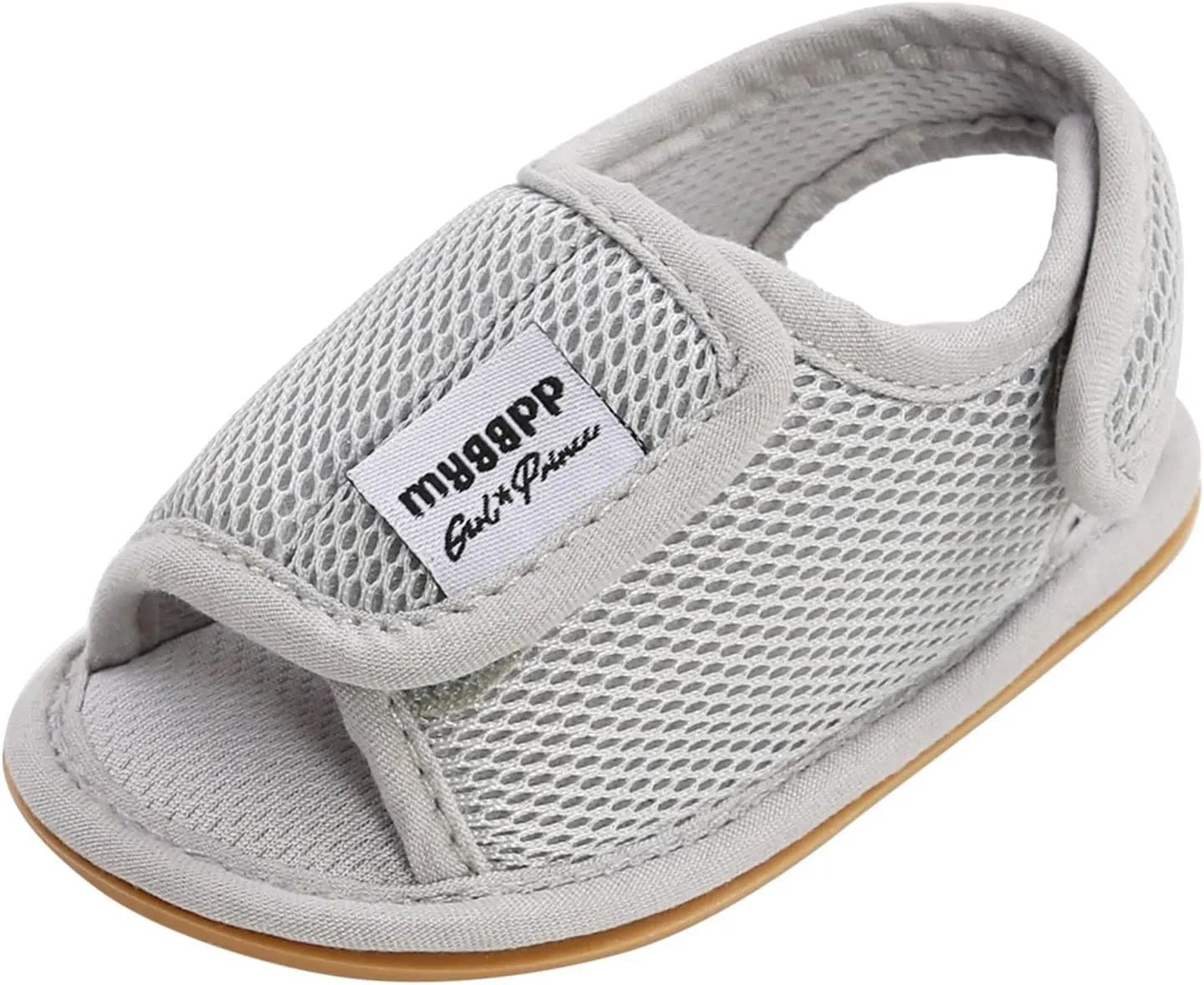 EnJoCho Cute Baby Girls Rubber Mesh Non-Slip Boys Sandals Flat Shoes Shoes Soft Sole Walking Baby Lightwight Shoes (Grey, 12-12M)