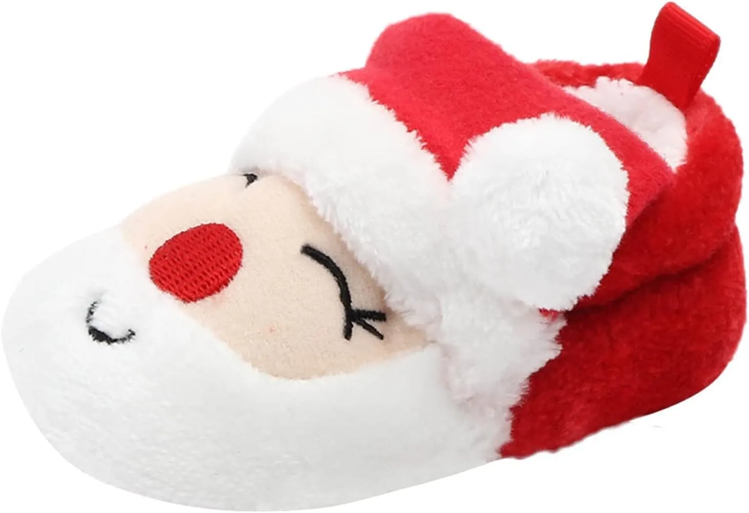 EnJoCho Infant Shoes Girls Infant Toddle Footwear Winter Warm Floor Shoes Soft Sole Indoor Warm Santa (White, 0-6 Months)