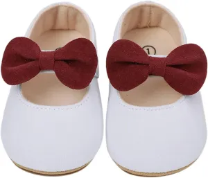 EnJoCho Kids Summer Sandals Toddler Kids Infant Girls Soild Colour Bowknot Princress Shoes Soft Sole The Floor Barefoot Non Slip First Walkers Prewalker Shoes