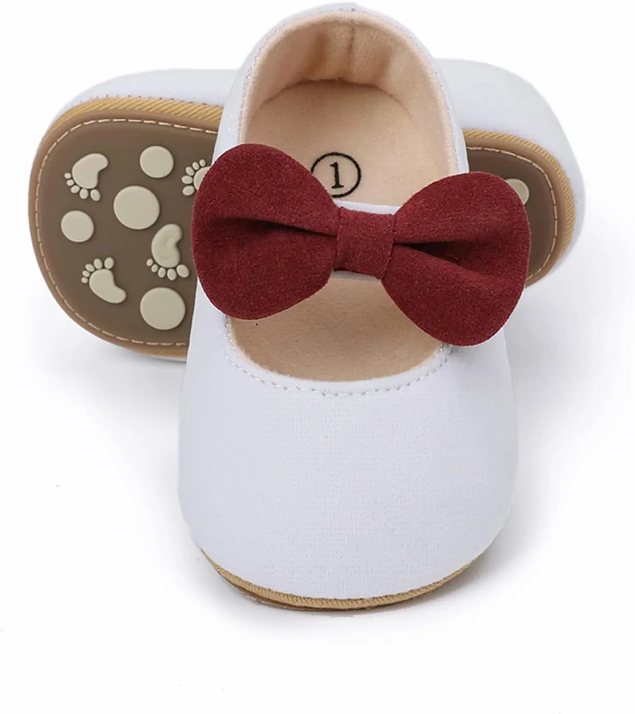 EnJoCho Kids Summer Sandals Toddler Kids Infant Girls Soild Colour Bowknot Princress Shoes Soft Sole The Floor Barefoot Non Slip First Walkers Prewalker Shoes
