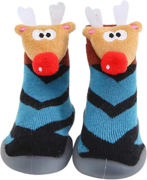 EnJoCho Non Slip Shoes for Toddler Kids Toddler Baby Boys Girls Solid Warm Knit Soft Sole Rubber Shoe Socks Slipper Stocking (C, 20)