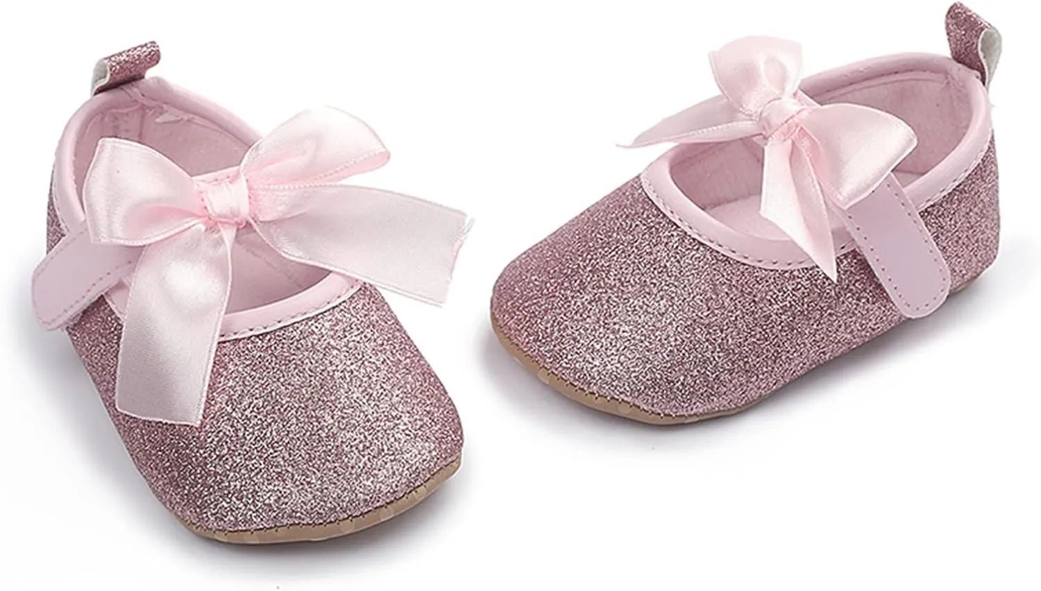 EnJoCho Running Shoes for Children Toddler Kids Infant Girls Soild Colour Bowknot Princress Shoes Soft Sole The Floor Barefoot Non Slip First Walkers Prewalker Shoes