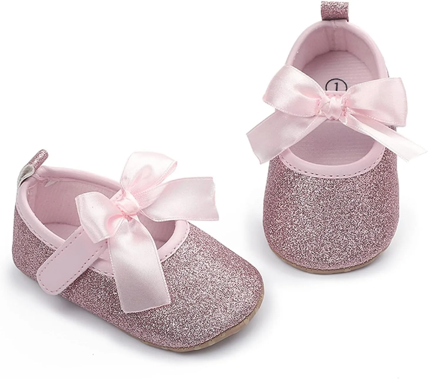 EnJoCho Running Shoes for Children Toddler Kids Infant Girls Soild Colour Bowknot Princress Shoes Soft Sole The Floor Barefoot Non Slip First Walkers Prewalker Shoes
