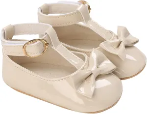 EnJoCho Toddler Kids Infant Girls Bowknot Princress Shoes Soft Sole The Floor Barefoot Non Slip First Walkers Prewalker Shoes