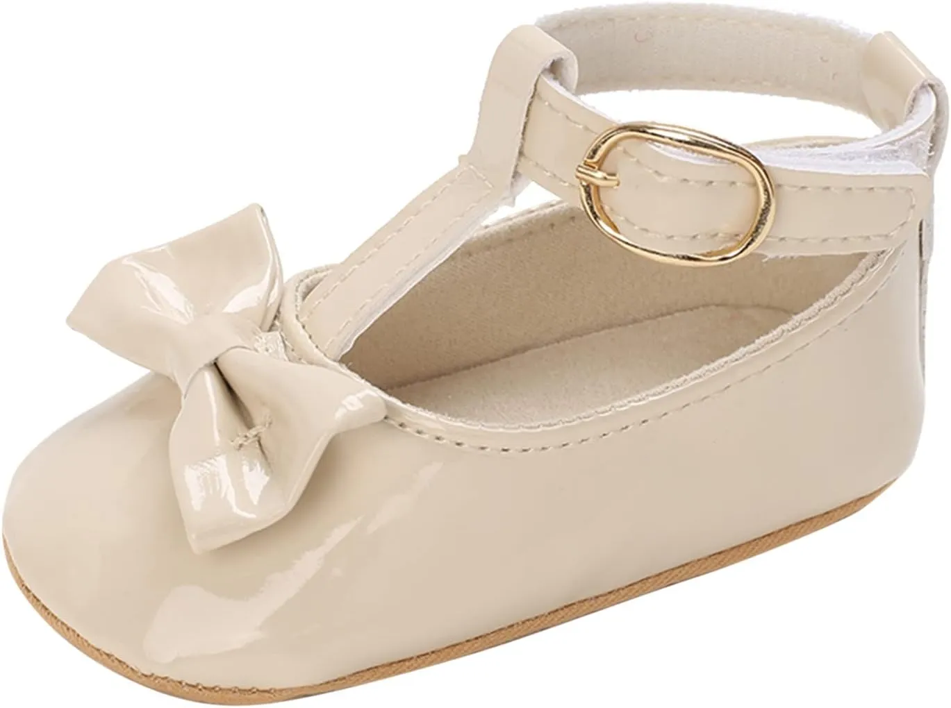 EnJoCho Toddler Kids Infant Girls Bowknot Princress Shoes Soft Sole The Floor Barefoot Non Slip First Walkers Prewalker Shoes